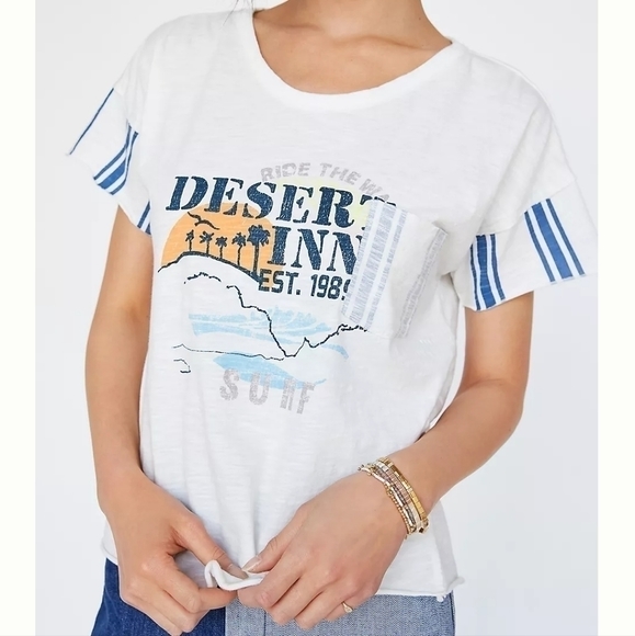 PILCRO for Anthropologie Desert Inn Graphic Tee - Picture 1 of 8